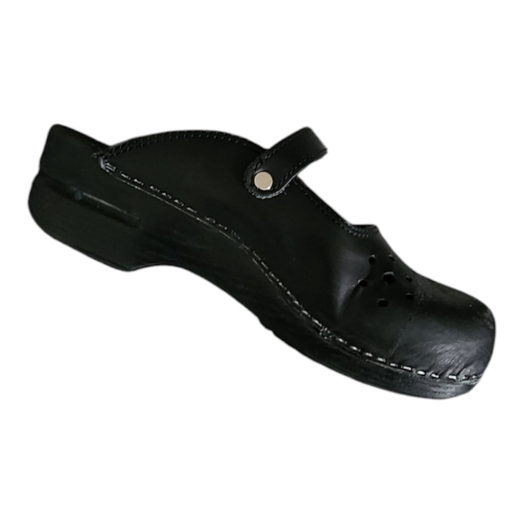 Dansko Merrie Mary Jane Black Leather Black Clogs/Mules Size 40 Euro/9.5-10 US - Picture 6 of 13